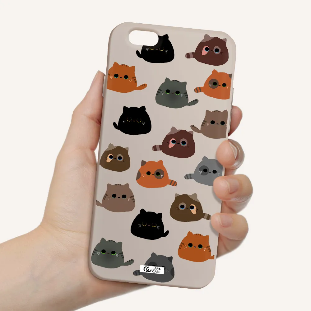 a group of cats with different colors Apple iPhone 6 Silicone Stone Case