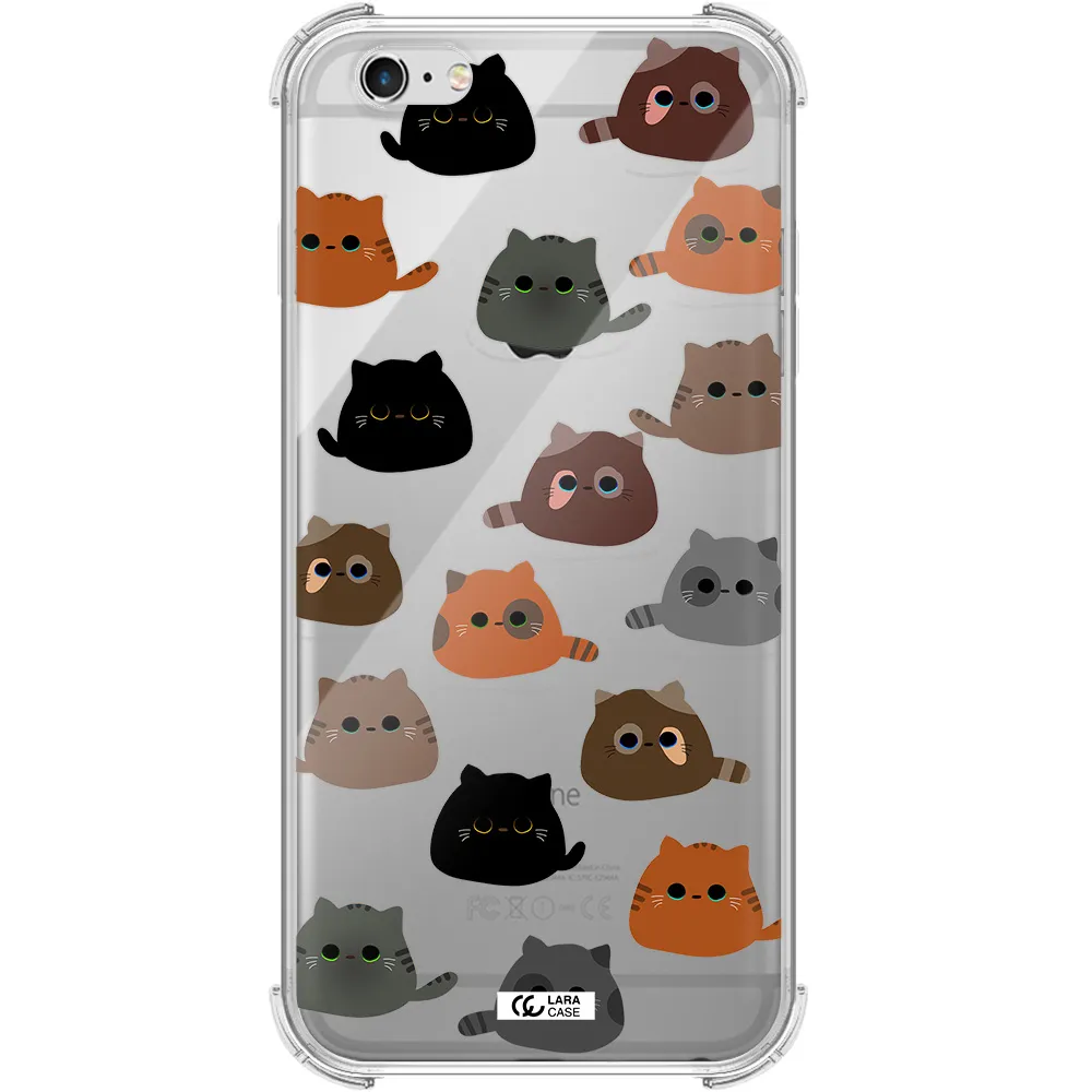 a group of cats with different colors Apple iPhone 6S Clear PC Case