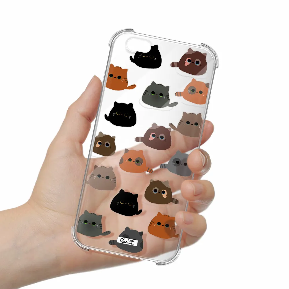 a group of cats with different colors Apple iPhone 6S Clear PC Case