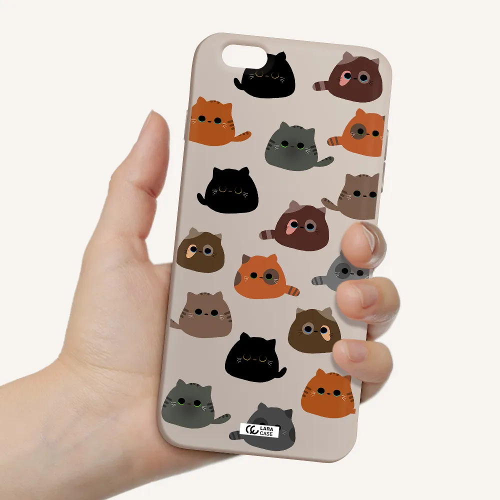 a group of cats with different colors Apple iPhone 6S Silicone Stone Case