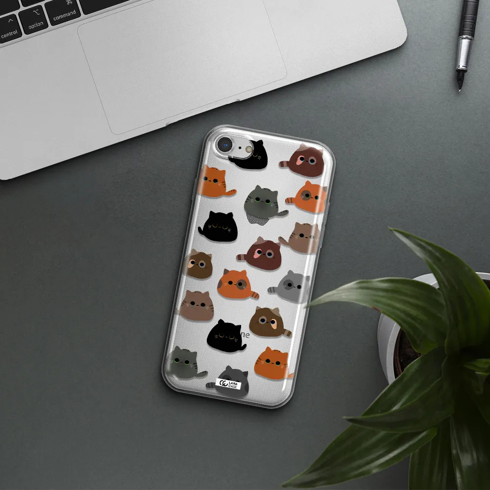 a group of cats with different colors Apple iPhone 7 Clear TPU Case