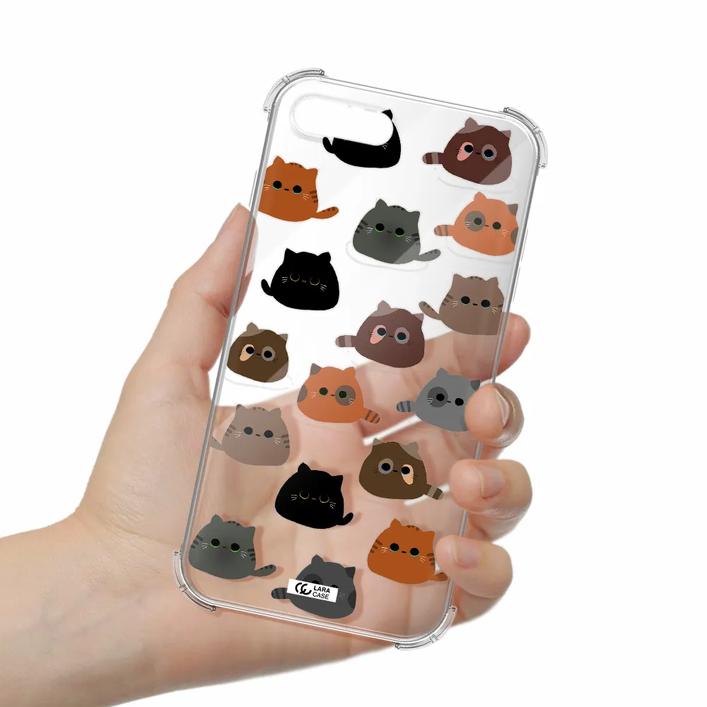 a group of cats with different colors Apple iPhone 8 plus Clear PC Case