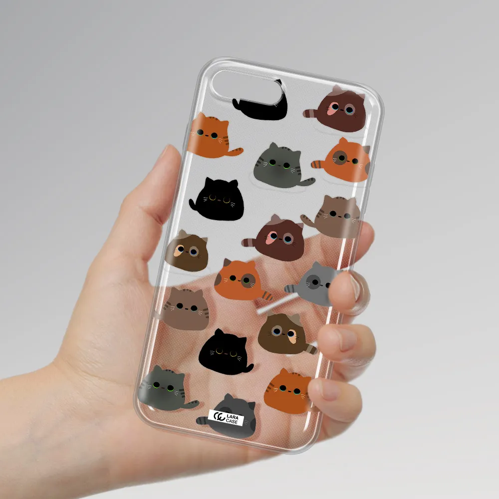 a group of cats with different colors Apple iPhone 8 plus Clear TPU Case