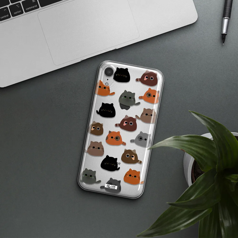 a group of cats with different colors Apple iPhone XR Clear TPU Case