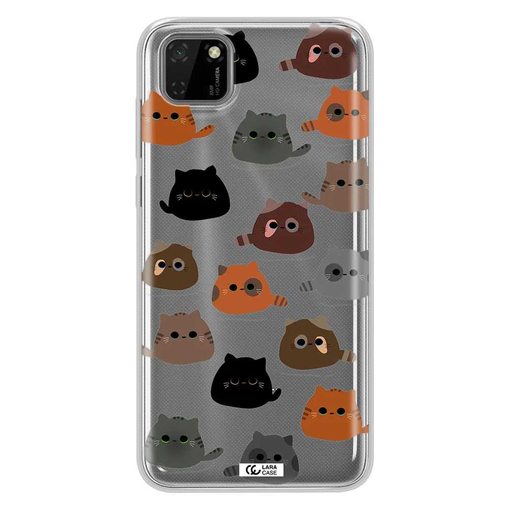 a group of cats with different colors Huawei Honor 9S Clear TPU Case