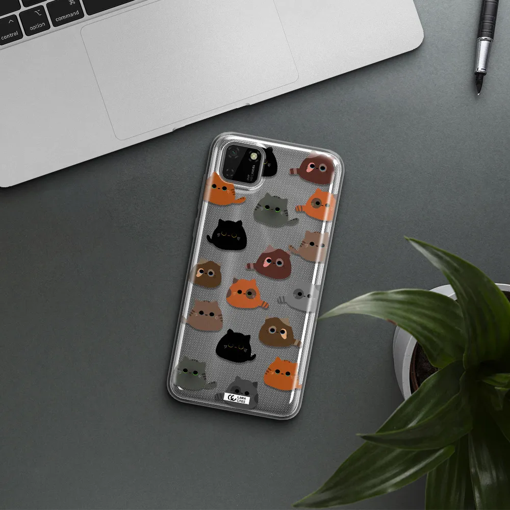 a group of cats with different colors Huawei Honor 9S Clear TPU Case