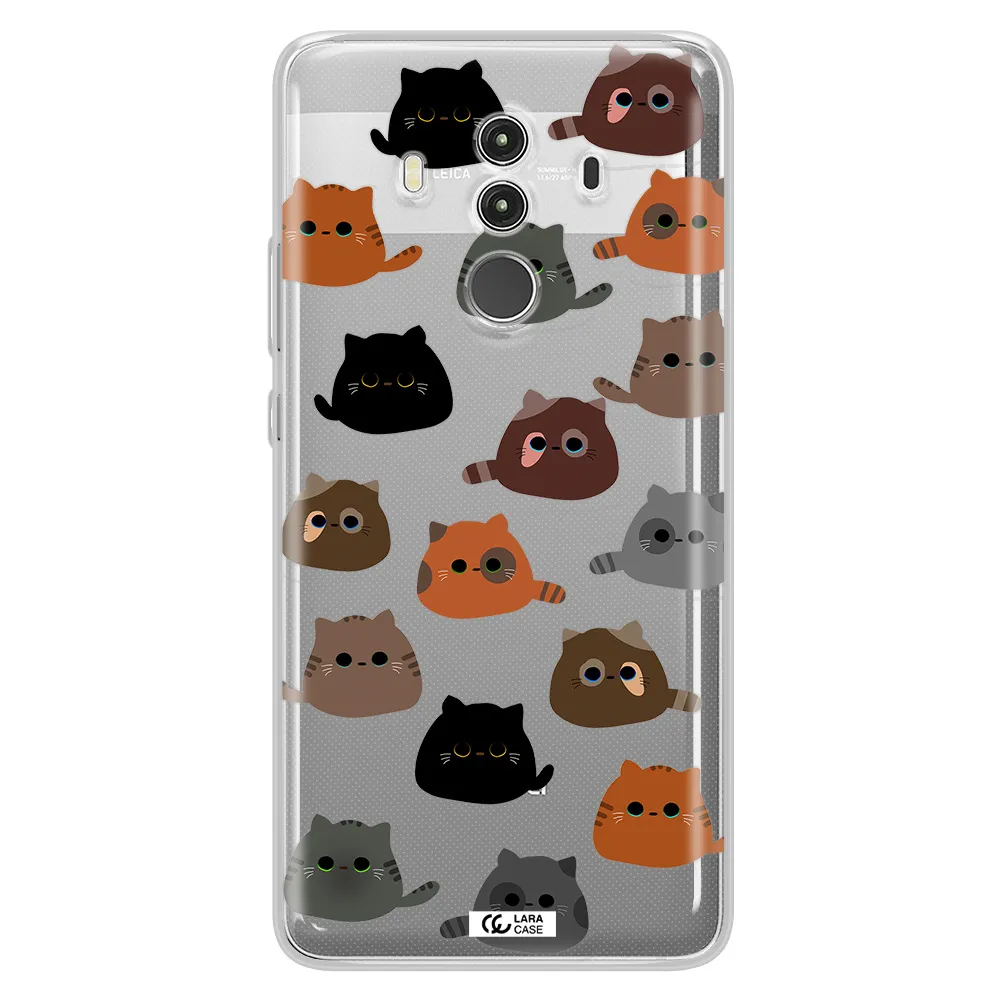 a group of cats with different colors Huawei Mate 10 Clear TPU Case