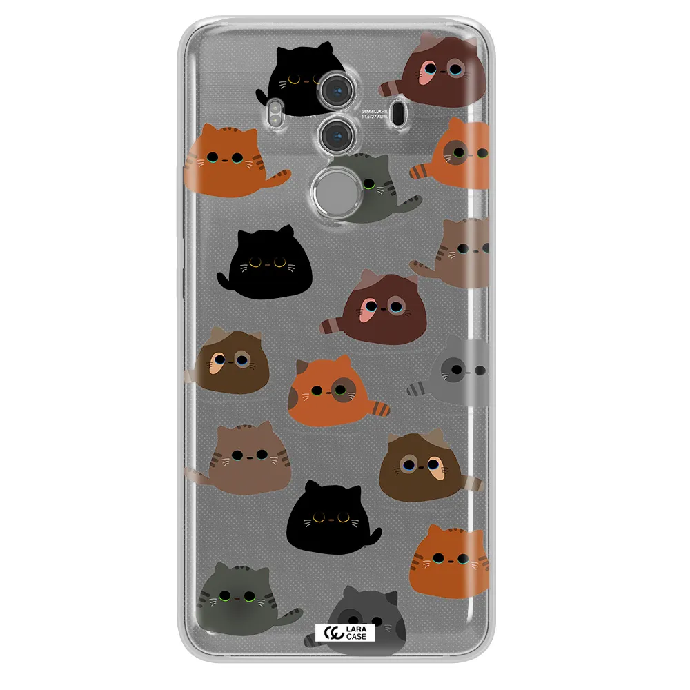 a group of cats with different colors Huawei Mate 10 Pro Clear TPU Case