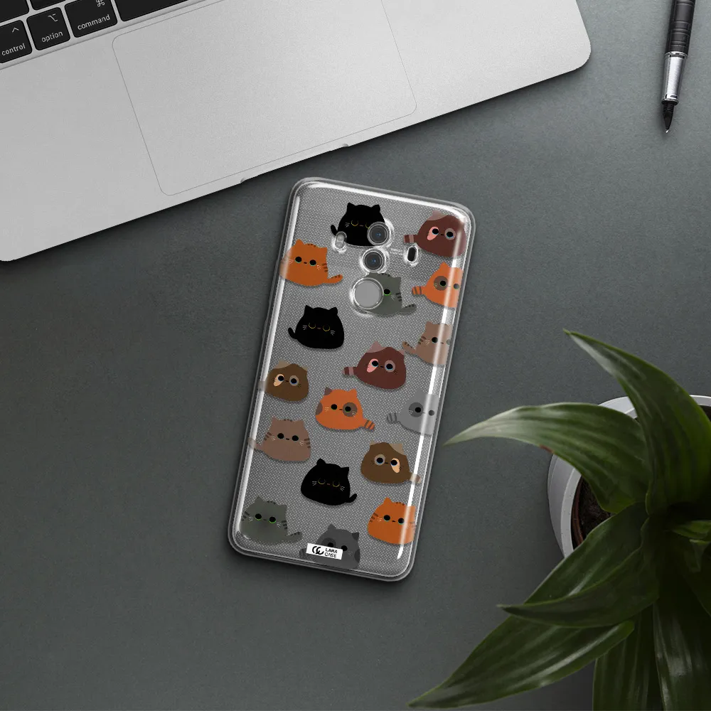 a group of cats with different colors Huawei Mate 10 Pro Clear TPU Case