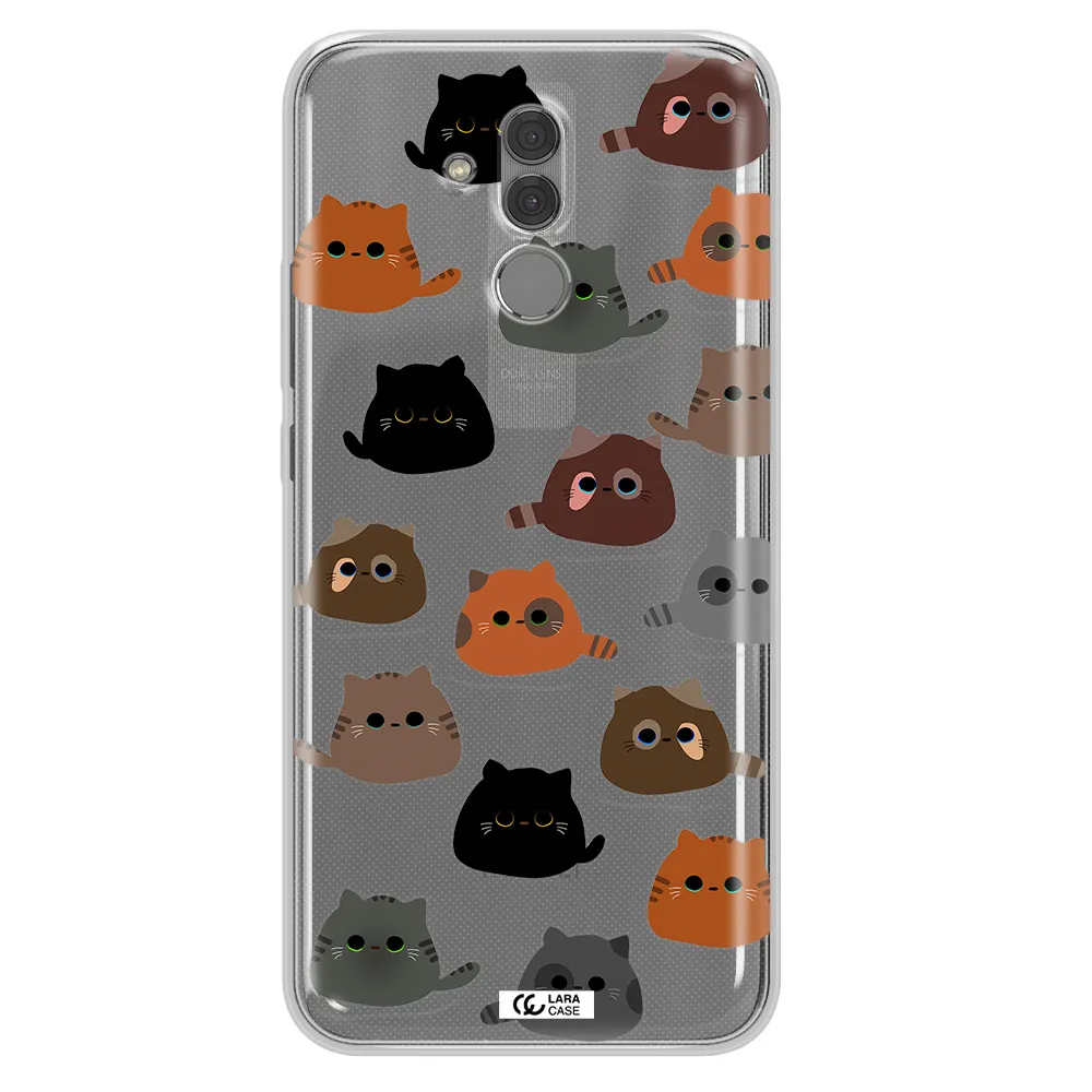 a group of cats with different colors Huawei Mate 20 Lite Clear TPU Case