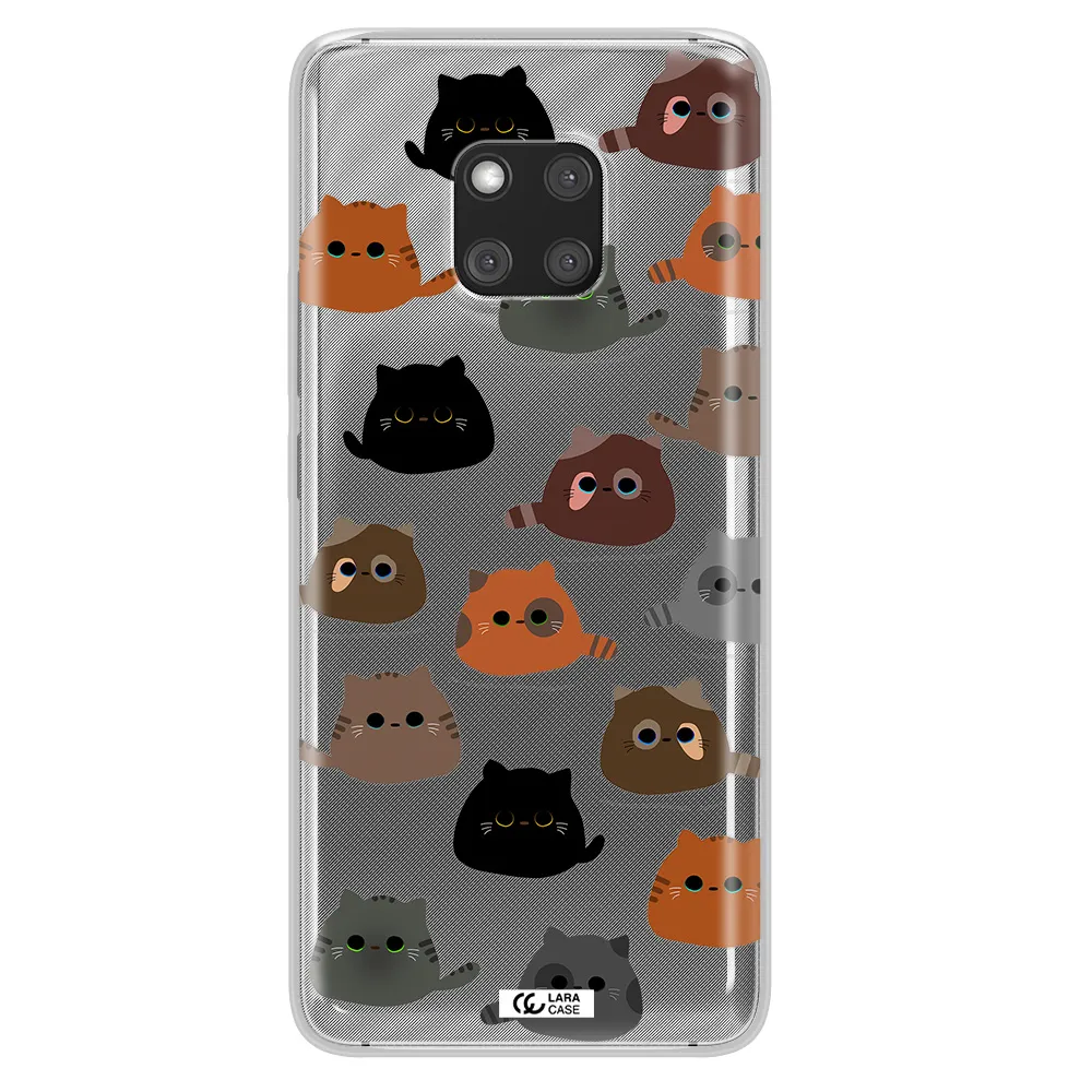 a group of cats with different colors Huawei Mate 20 Pro Clear TPU Case