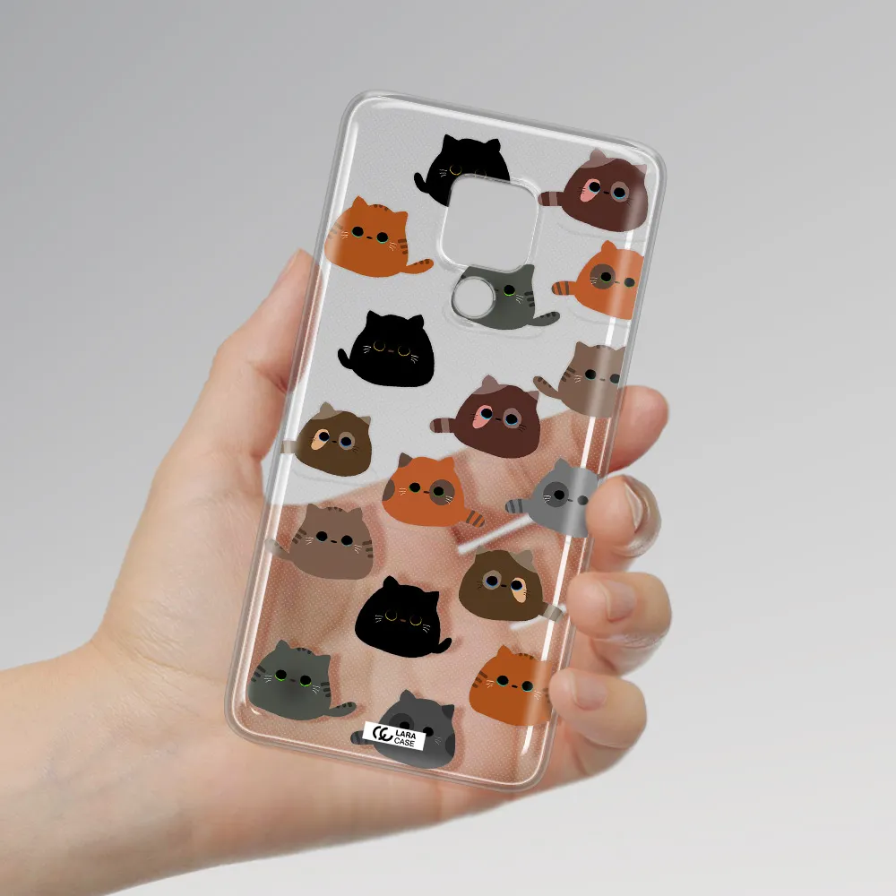 a group of cats with different colors Huawei Mate 20X Clear TPU Case
