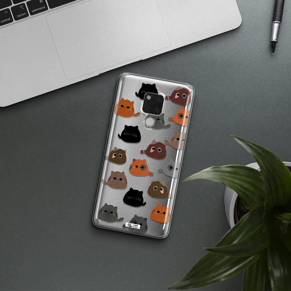 a group of cats with different colors Huawei Mate 20X Clear TPU Case