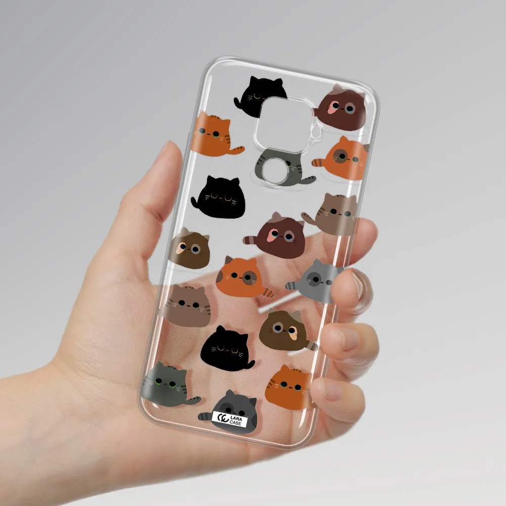 a group of cats with different colors Huawei Mate 30 Lite Clear TPU Case