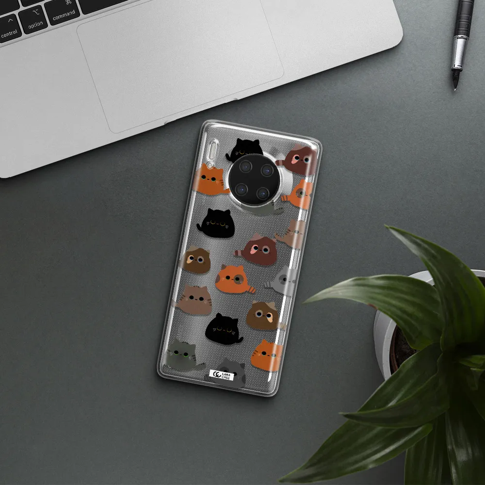 a group of cats with different colors Huawei Mate 30 Pro Clear TPU Case