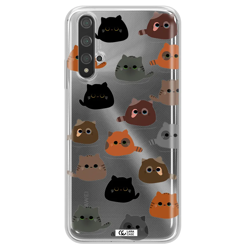 a group of cats with different colors Huawei Nova 5t Clear TPU Case