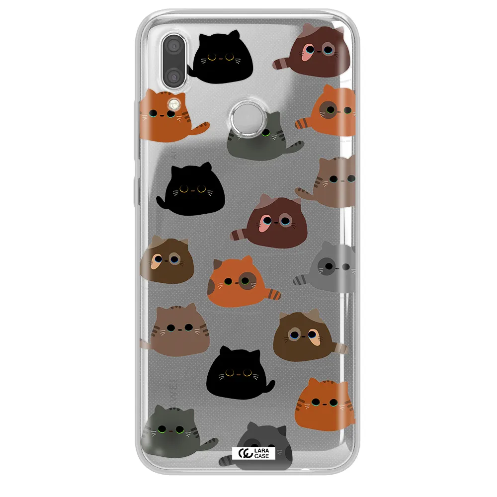 a group of cats with different colors Huawei P Smart 2019 Clear TPU Case
