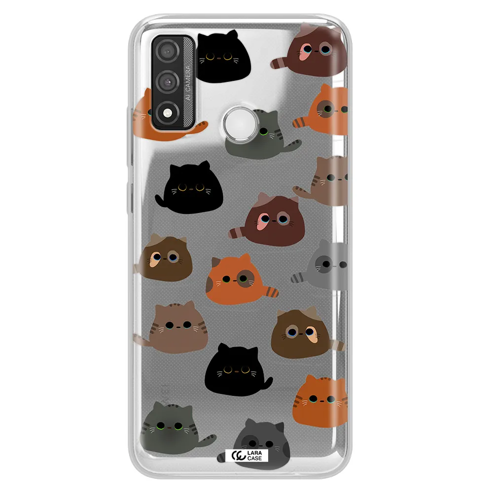 a group of cats with different colors Huawei P Smart 2020 Clear TPU Case