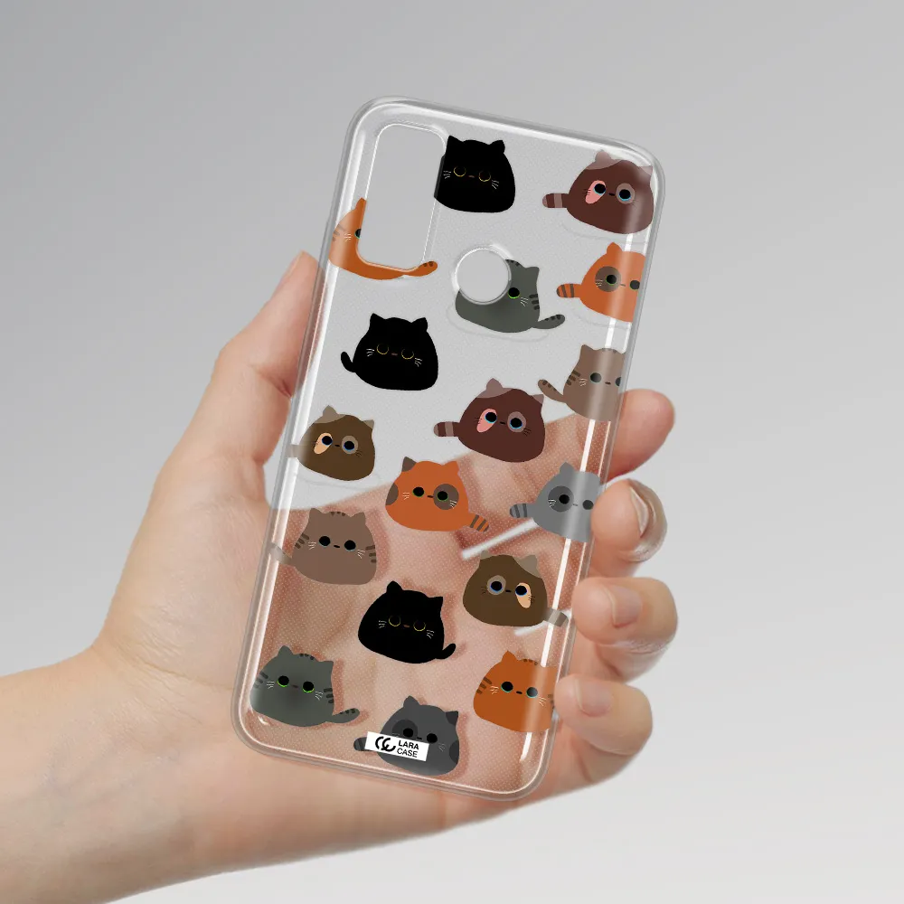a group of cats with different colors Huawei P Smart 2020 Clear TPU Case