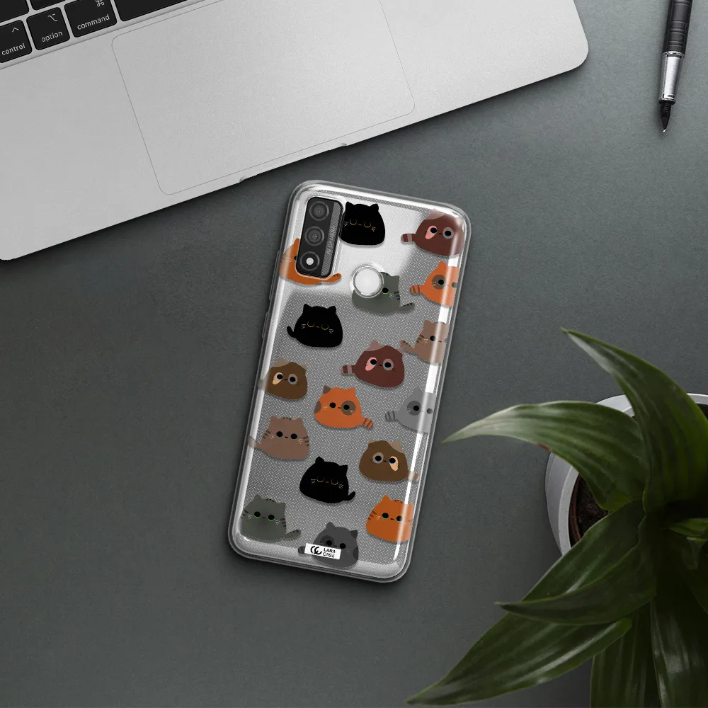 a group of cats with different colors Huawei P Smart 2020 Clear TPU Case