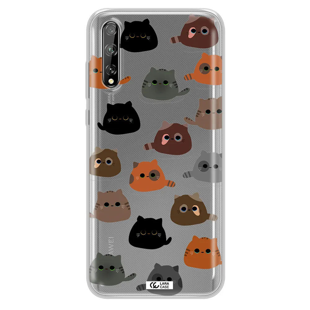 a group of cats with different colors Huawei P Smart S Clear TPU Case