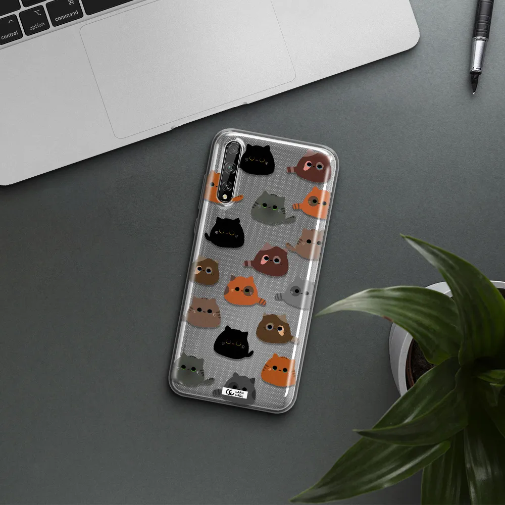 a group of cats with different colors Huawei P Smart S Clear TPU Case