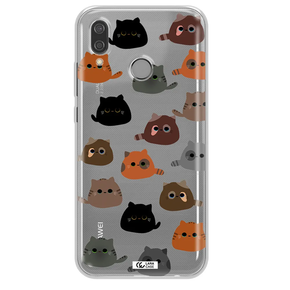 a group of cats with different colors Huawei P20 Lite Clear TPU Case
