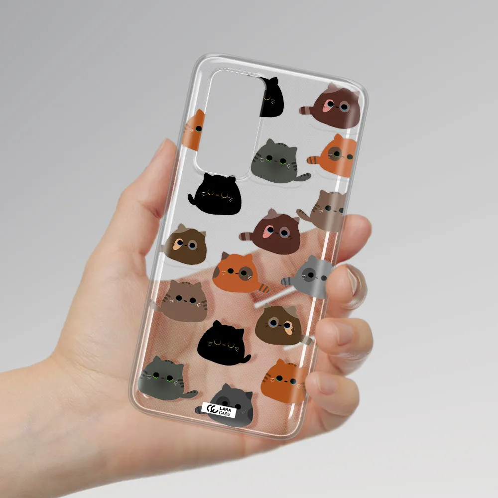 a group of cats with different colors Huawei P40 Clear TPU Case
