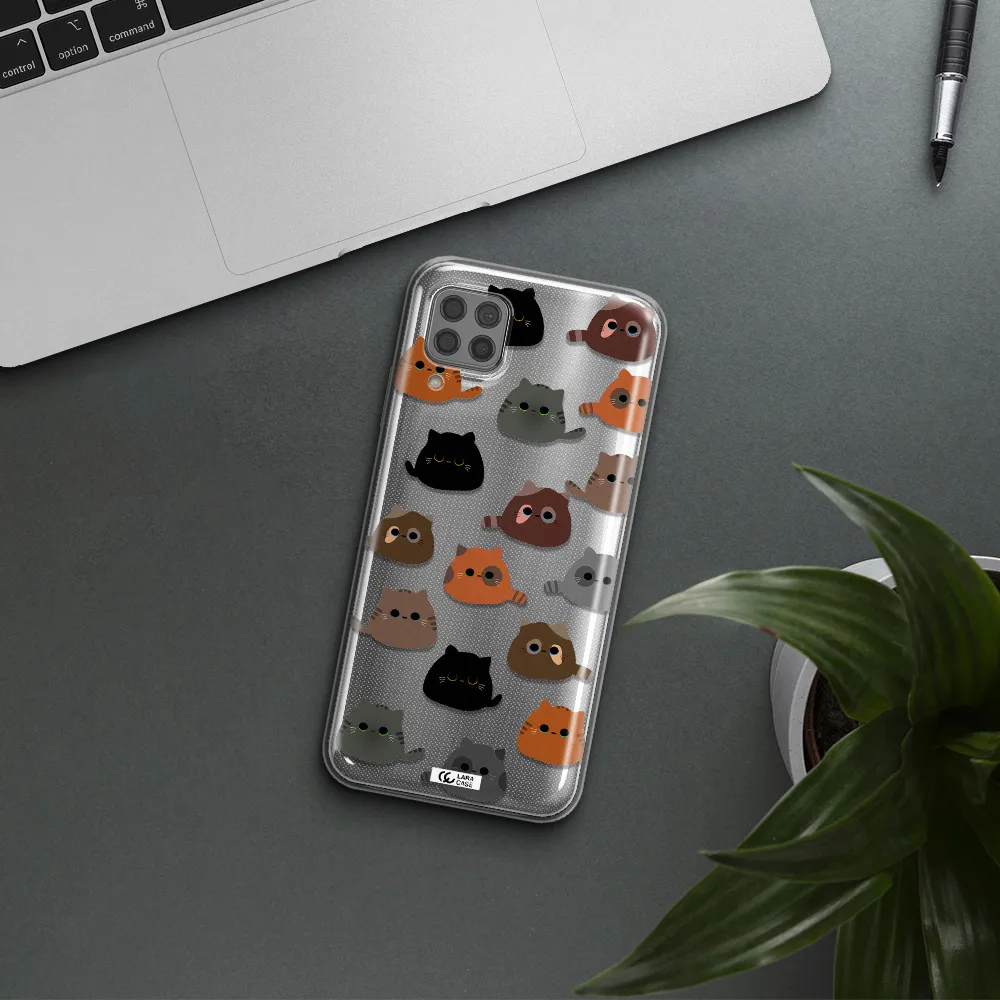a group of cats with different colors Huawei P40 Lite Clear TPU Case
