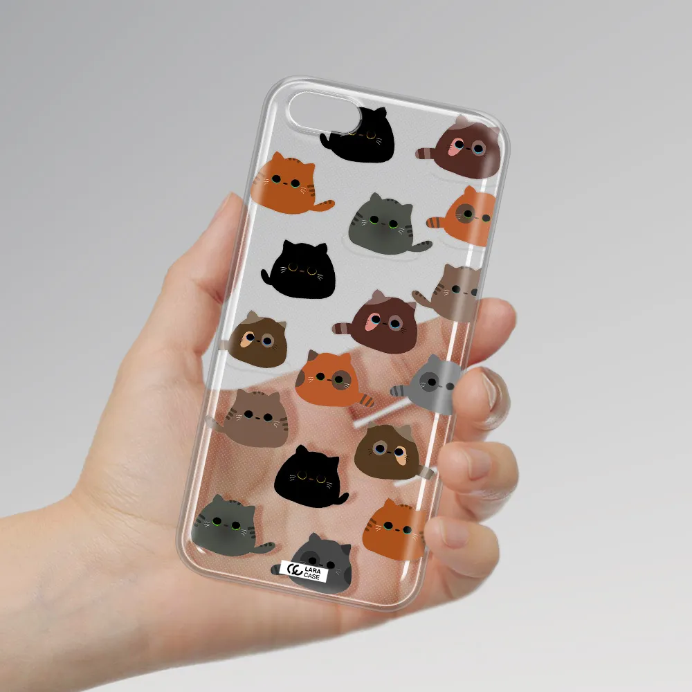 a group of cats with different colors Huawei Y5 2018 Clear TPU Case