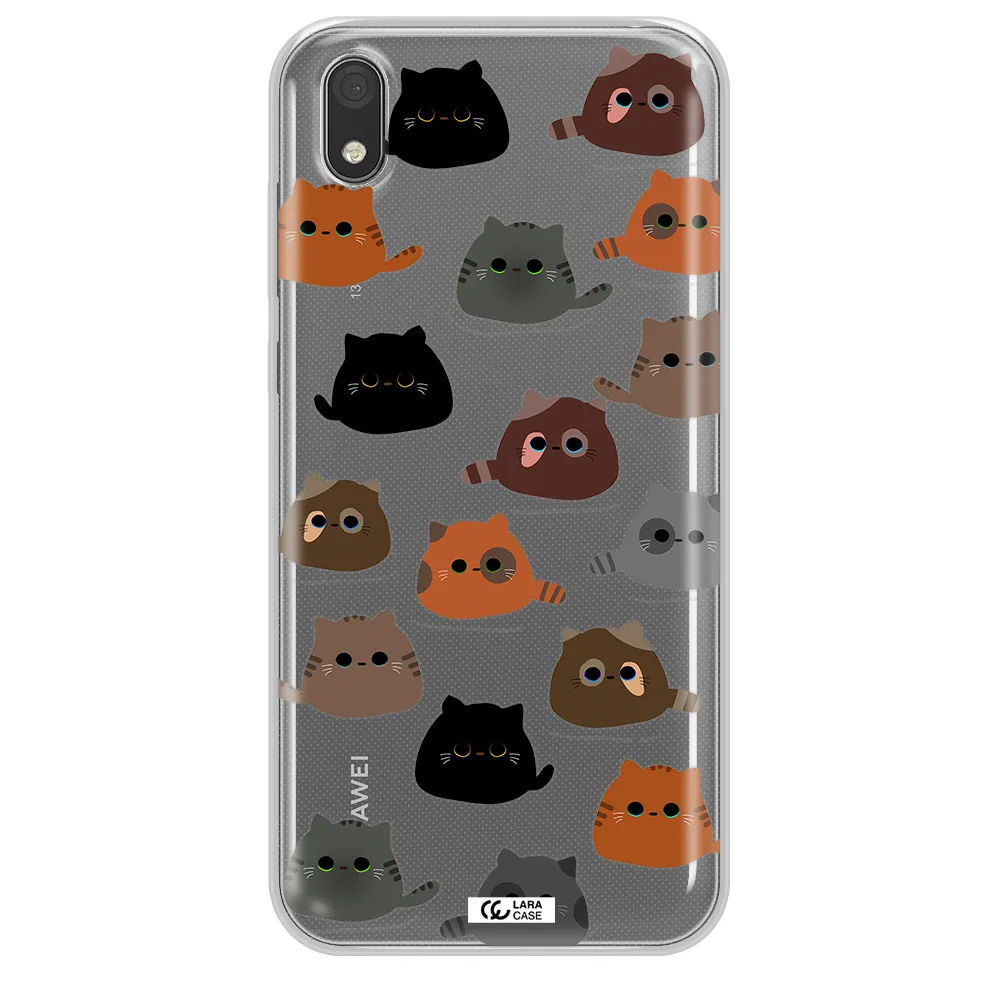 a group of cats with different colors Huawei Y5 2019 Clear TPU Case