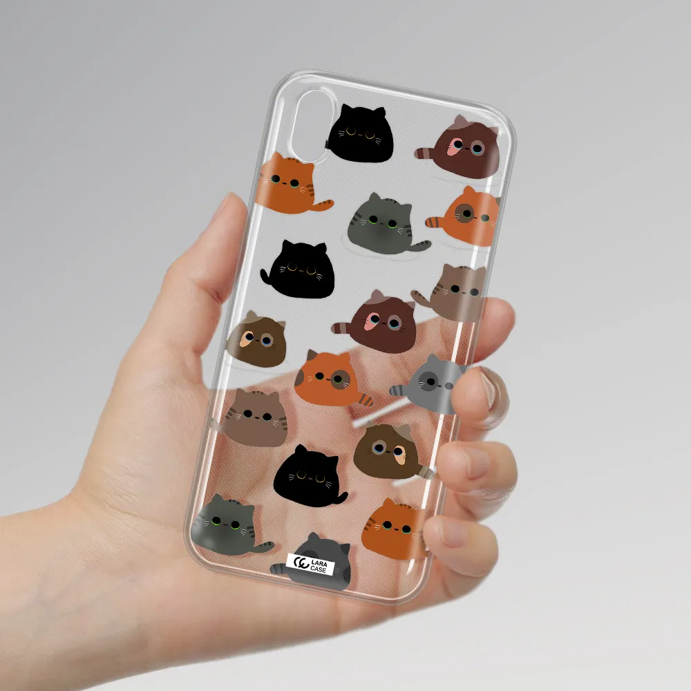 a group of cats with different colors Huawei Y5 2019 Clear TPU Case