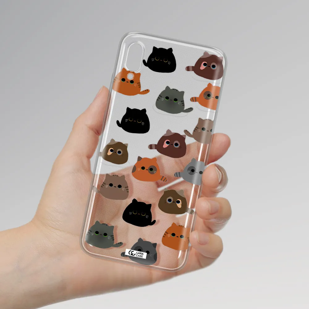a group of cats with different colors Huawei Y6 Pro 2019 Clear TPU Case