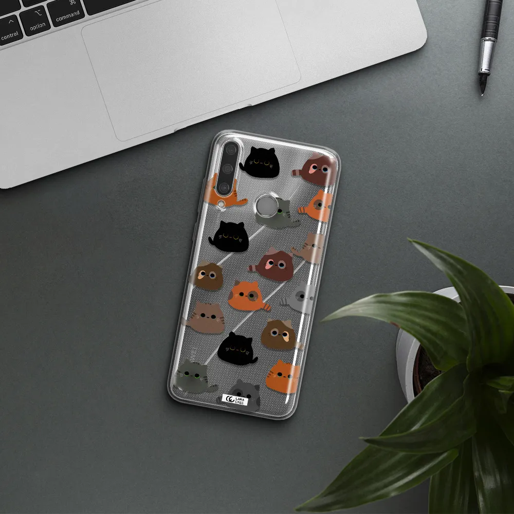 a group of cats with different colors Huawei Y6P Clear TPU Case