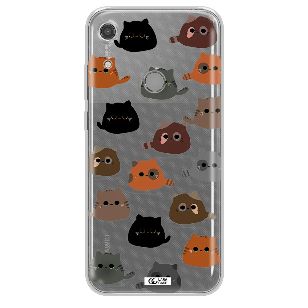 a group of cats with different colors Huawei Y6S Clear TPU Case