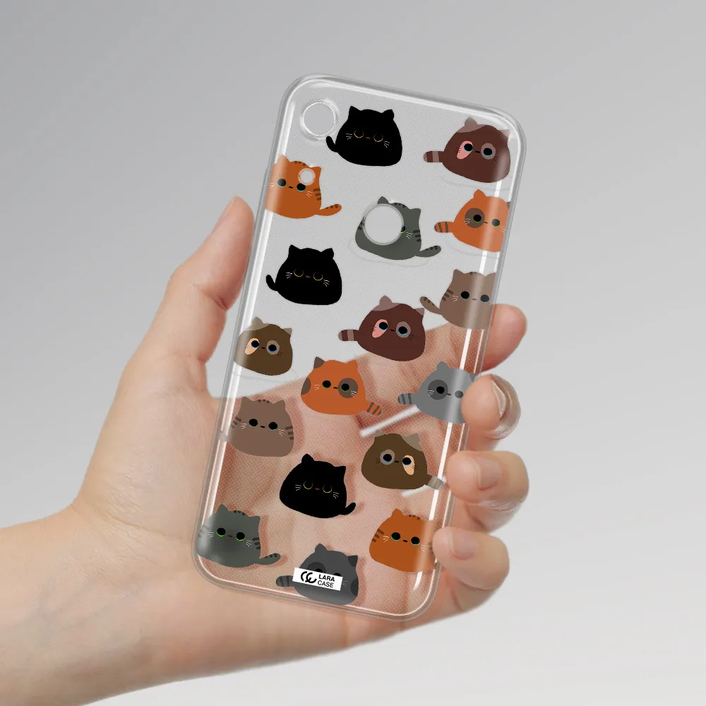 a group of cats with different colors Huawei Y6S Clear TPU Case