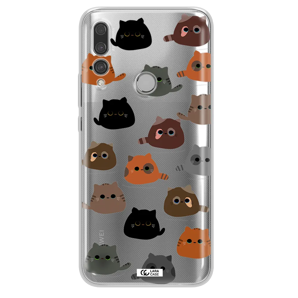 a group of cats with different colors Huawei Y9 Prime 2019 Clear TPU Case