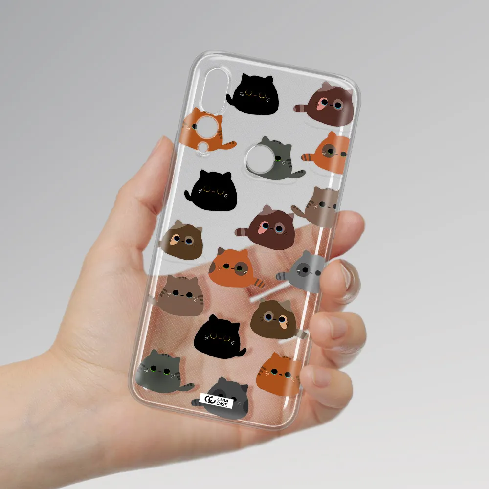 a group of cats with different colors Huawei Y9 Prime 2019 Clear TPU Case