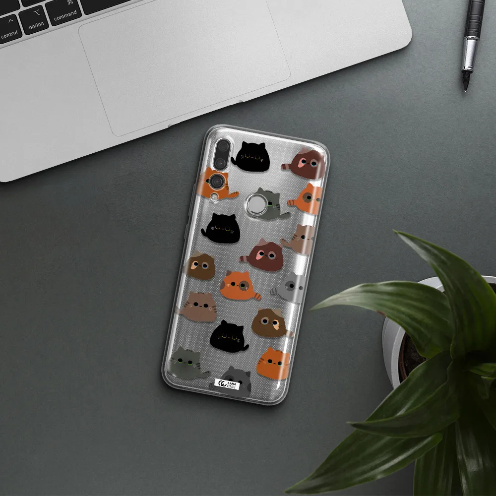 a group of cats with different colors Huawei Y9 Prime 2019 Clear TPU Case