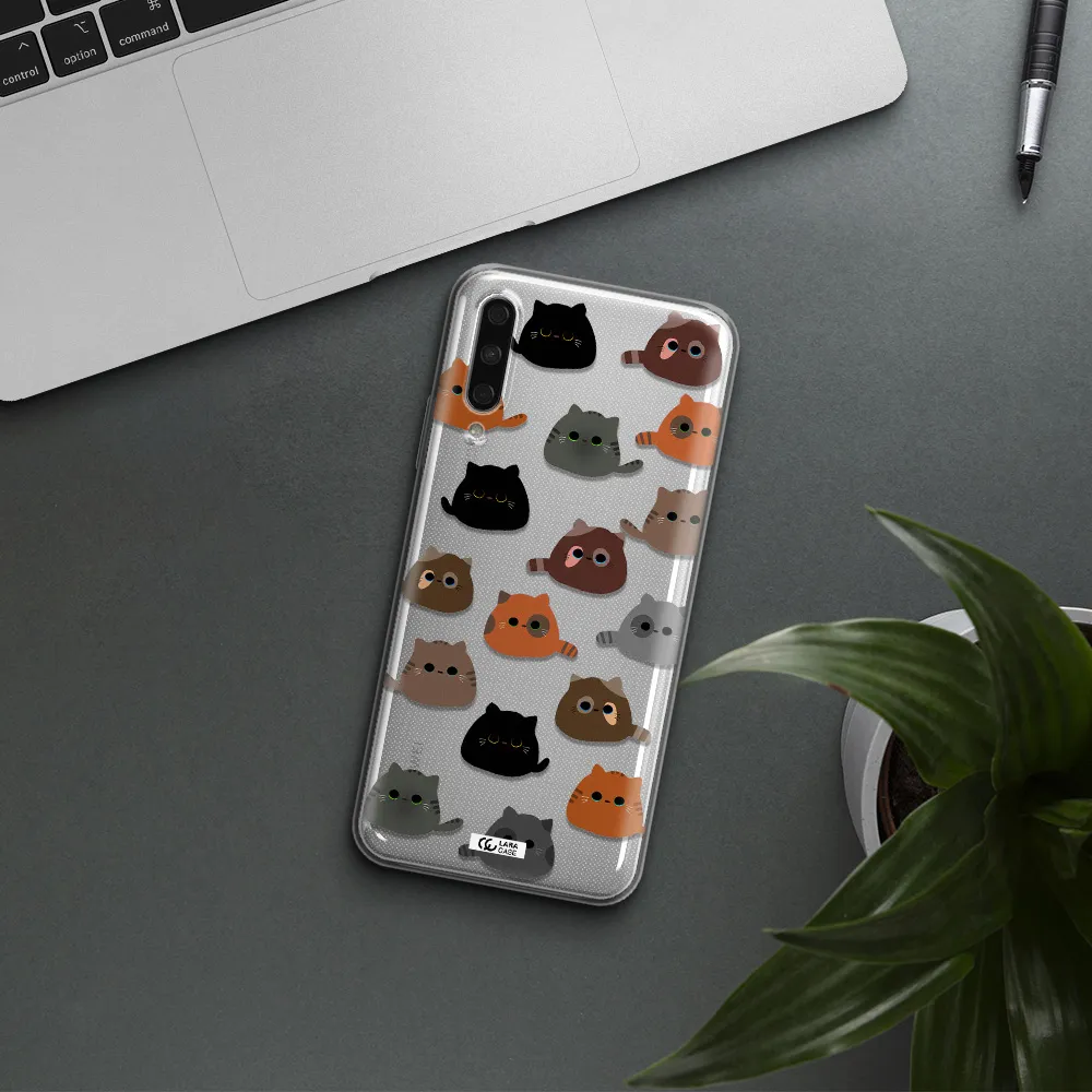 A Group Of Cats With Different Colors Huawei Y9S Clear Tpu Case