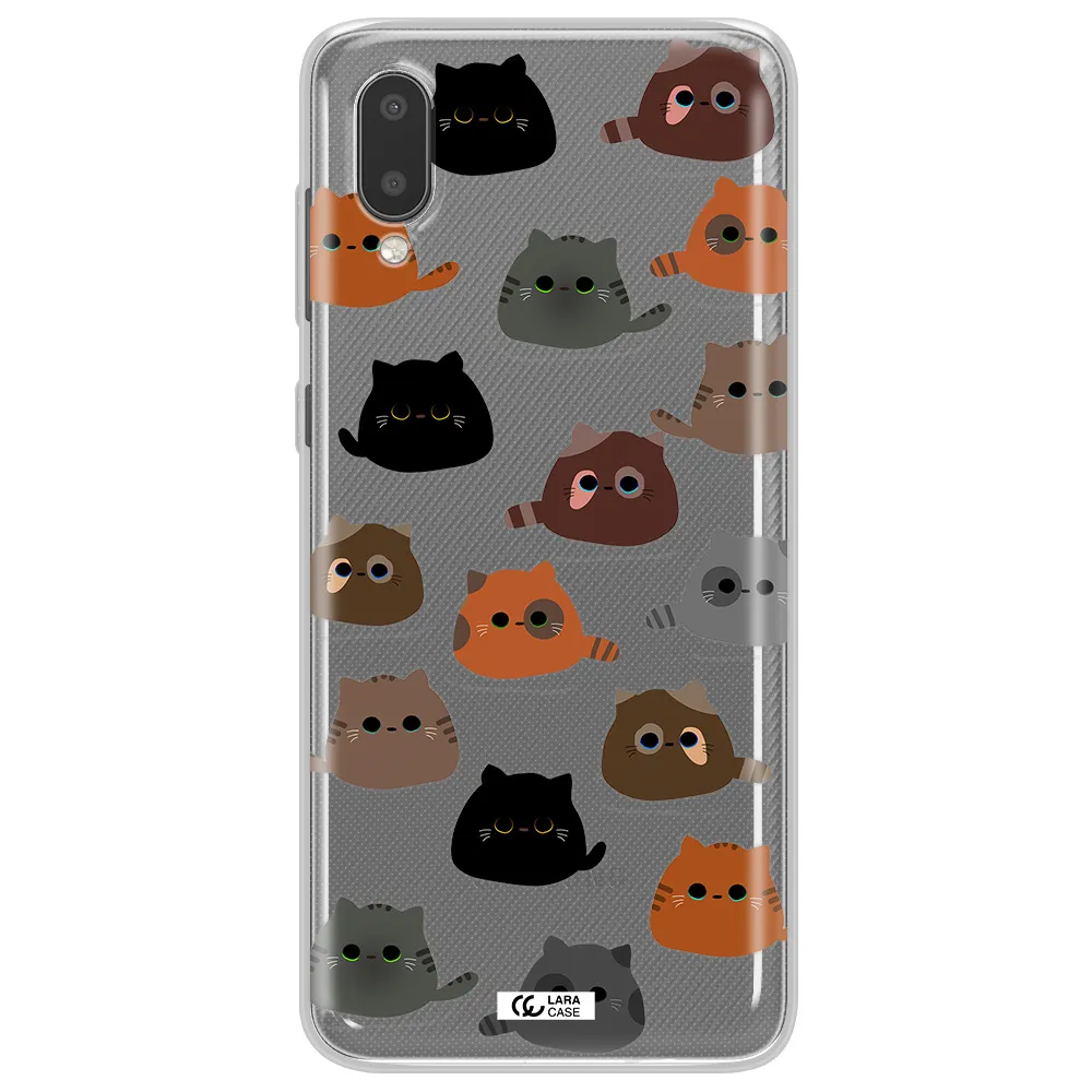 a group of cats with different colors Samsung A02 Clear TPU Case