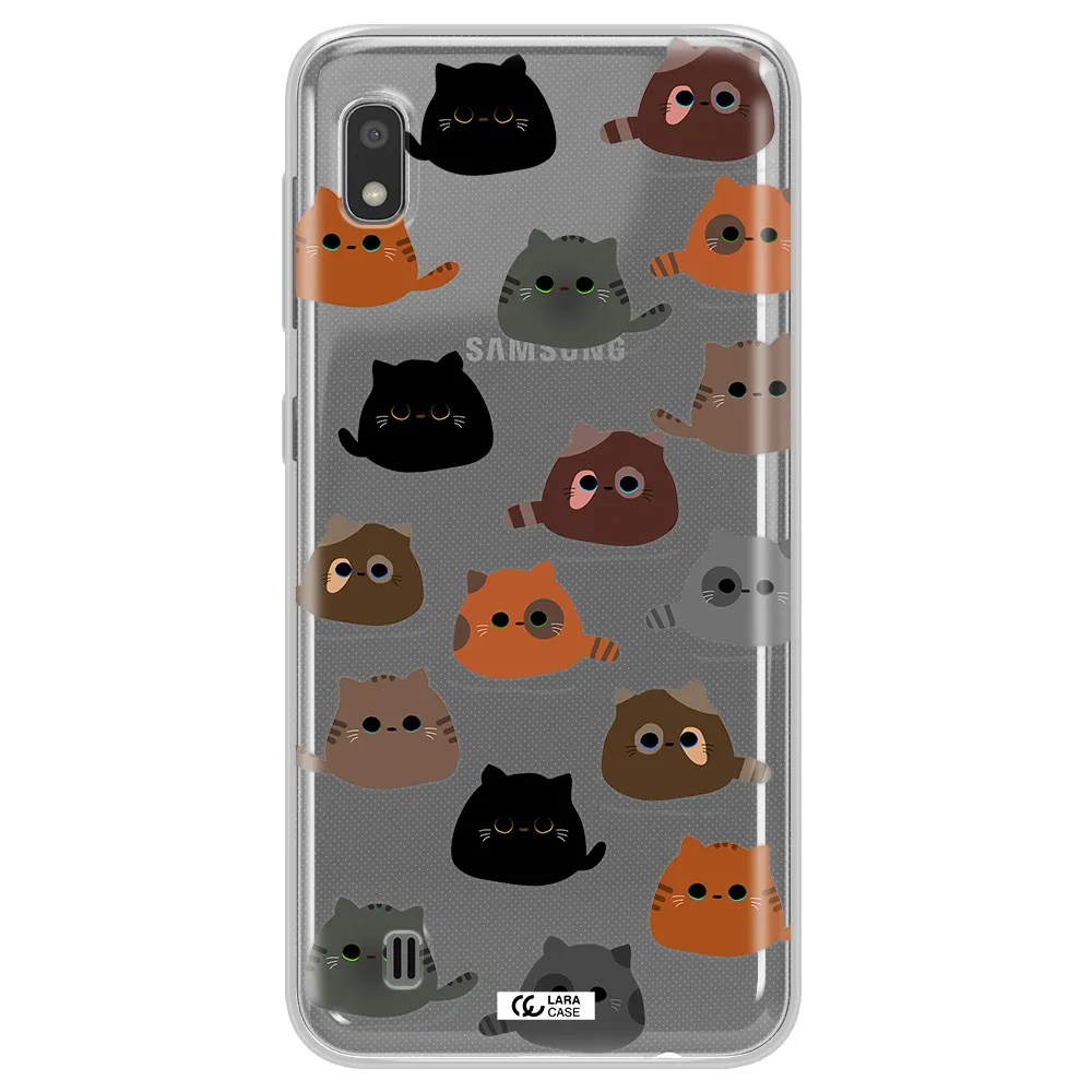a group of cats with different colors Samsung A10 Clear TPU Case