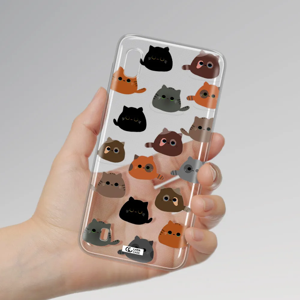 a group of cats with different colors Samsung A10 Clear TPU Case