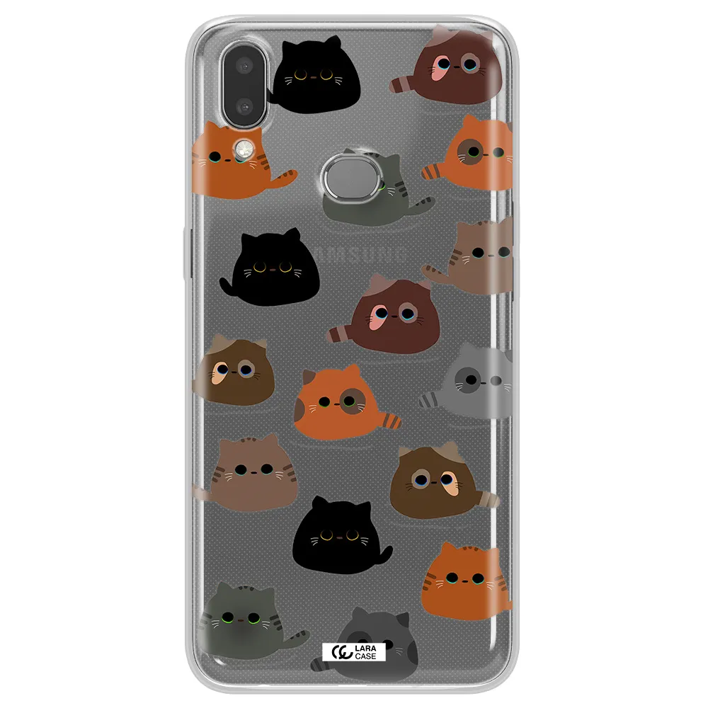 a group of cats with different colors Samsung A10S Clear TPU Case