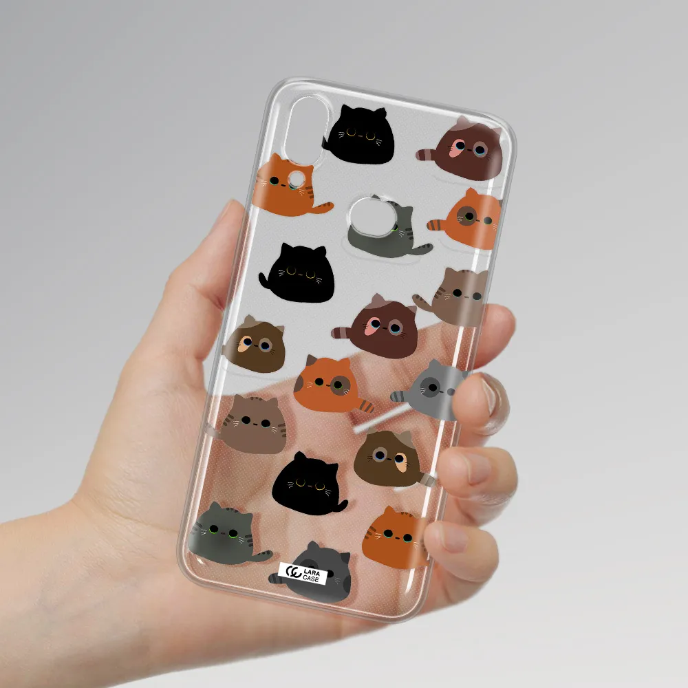 a group of cats with different colors Samsung A10S Clear TPU Case