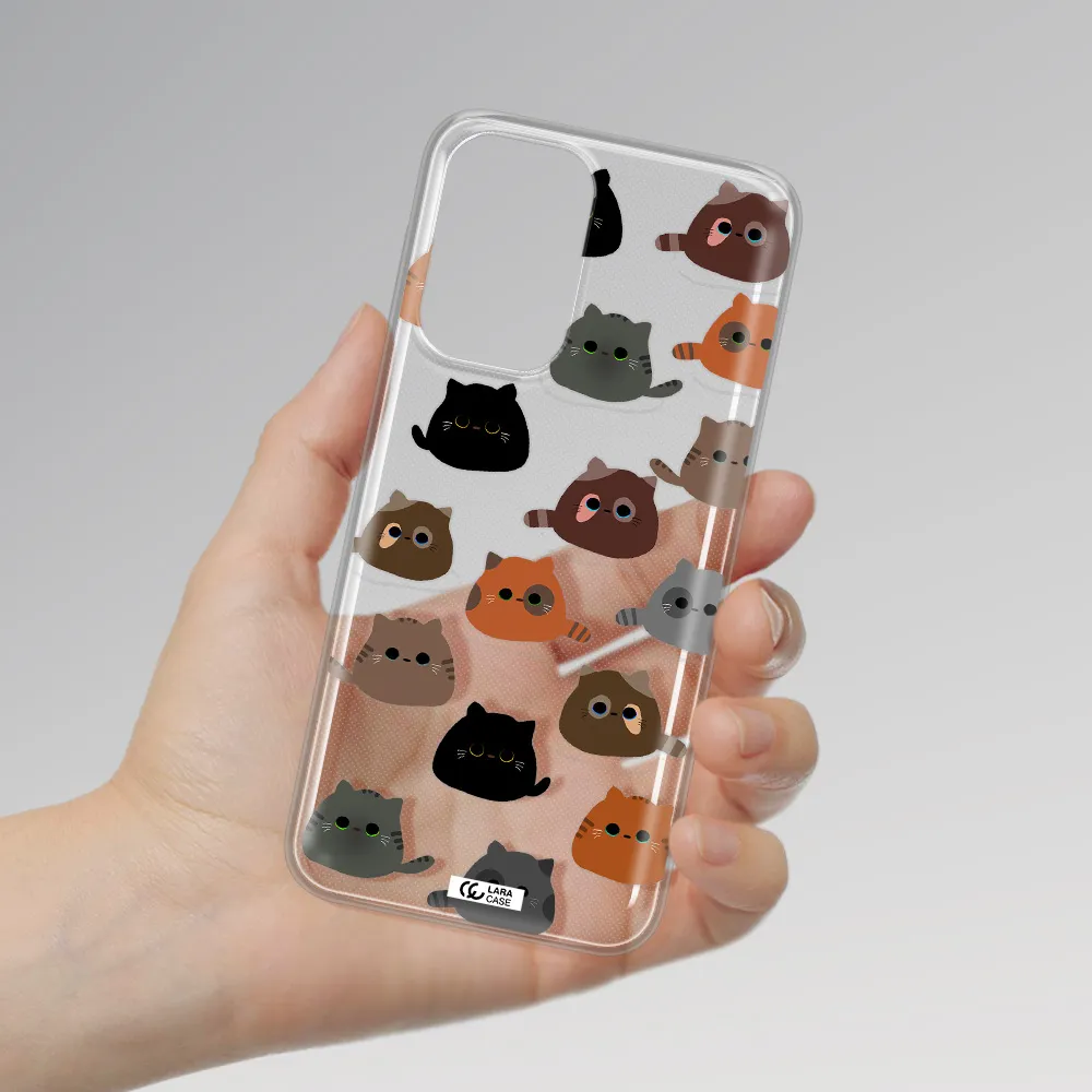 a group of cats with different colors Samsung A33 Clear TPU Case
