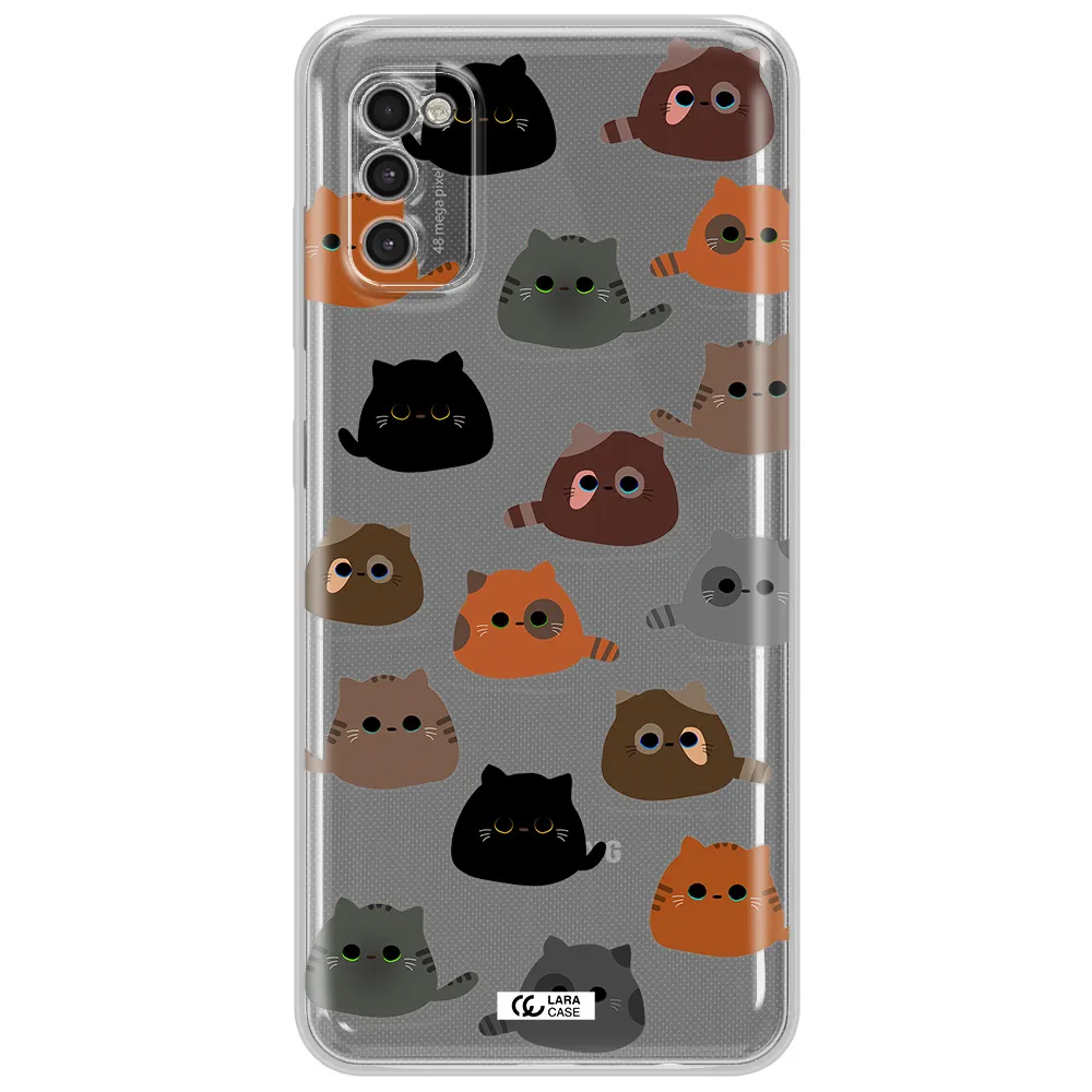 A Group Of Cats With Different Colors Samsung A41 Clear Tpu Case