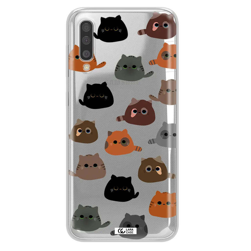 A Group Of Cats With Different Colors Samsung A50S Clear Tpu Case