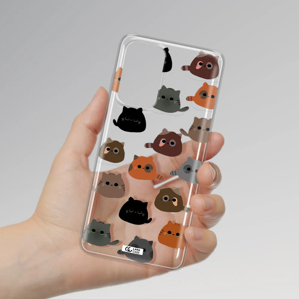 a group of cats with different colors Samsung A52 Clear TPU Case