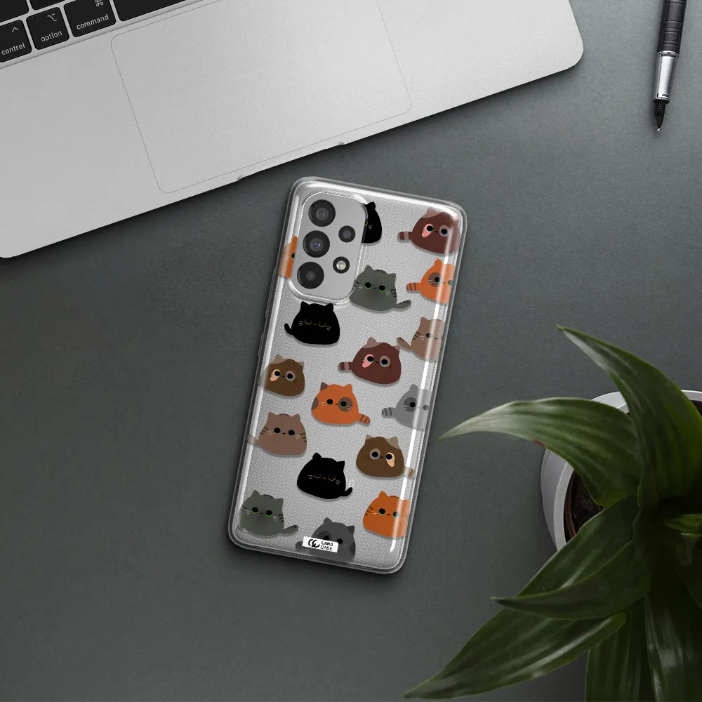 a group of cats with different colors Samsung A53 Clear TPU Case